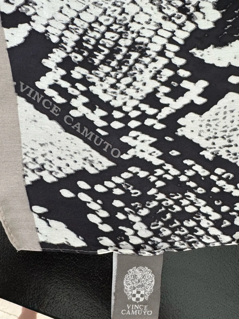 Vince Camuto Silk Scarf Snakeskin Print